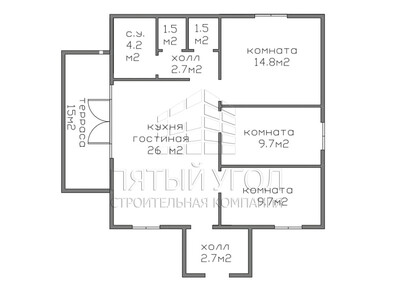 Каркасный дом 11x9 в д. Милославское