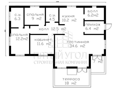 Дом из газобетона размером 10х15,5 в д. Пески