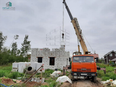 Дом из газобетона размером 9х7,5 в д. Плетниха