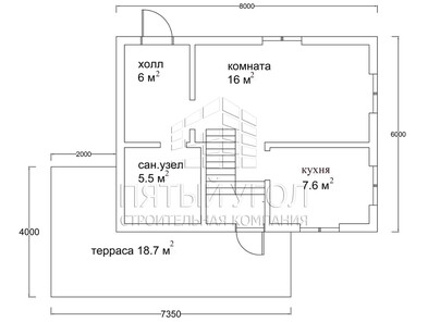 Каркасный дом 6х8 в д. Григорово