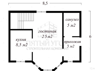 Каркасный дом 6х8,5 в д. Новая Мельница