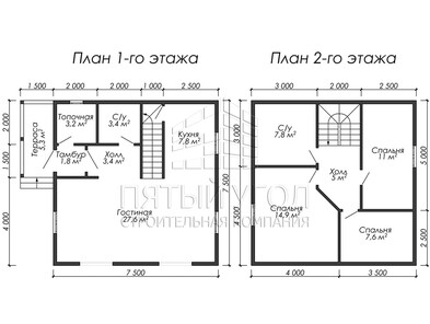 Каркасный дом 7,5х7,5 в д. Медвежья Голова