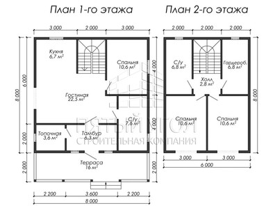 Каркасный дом 8х8 в д. Григорово