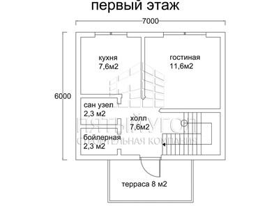 Каркасный дом 6х7 в д. Новая Мельница