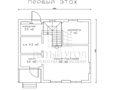 Каркасный дом 7х8 в д. Медвежья Голова